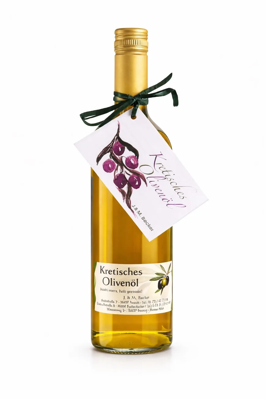 Ein-Liter-Flasche mit kretischem Olivenöl